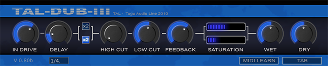 TAL-Dub-3 by Togu Audio Line GUI