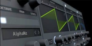 A close up image of a SBAKER Synthesizer with Serum presets.