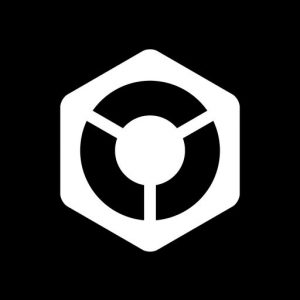 A Rekordbox hexagon logo on a black background.