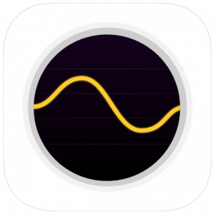 A yellow circle with a wave and Decibel Reading on it.