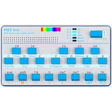 A Mini Synth with different colors, including blue and blue.
Keywords: Mini Synth