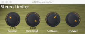 Audio plugin ATKStereoLimiter screenshot.