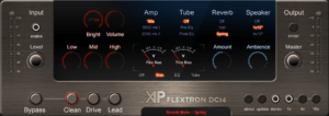 A control panel for a music synthesizer designed with Flextron technology.