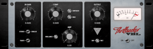 A black and white image of a control panel with a number of knobs.