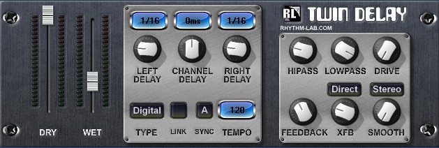 A control panel with twin delay buttons.