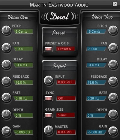 Martin eastwood audio duet.