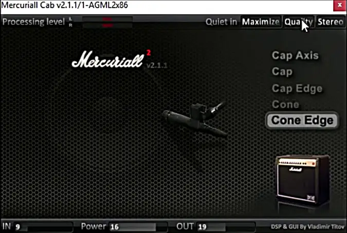 Mercuriall Cab plugin screenshot