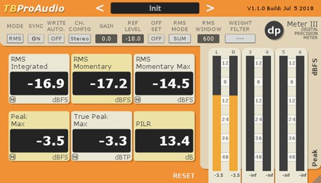 A screen displaying buttons on a computer screen, utilizing dpMeter 3.