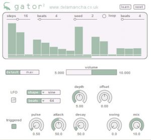 Updated Description: A gator interface screen shot.