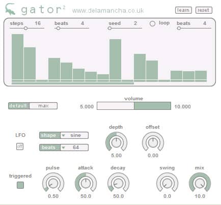 Updated Description: A gator interface screen shot.