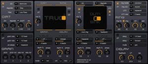 The Truc2 interface of a digital synthesizer.