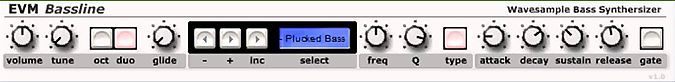 EVM Bassline plugin screenshot