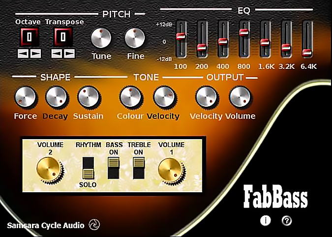 Samsara Cycle Audio FabBass plugin interface