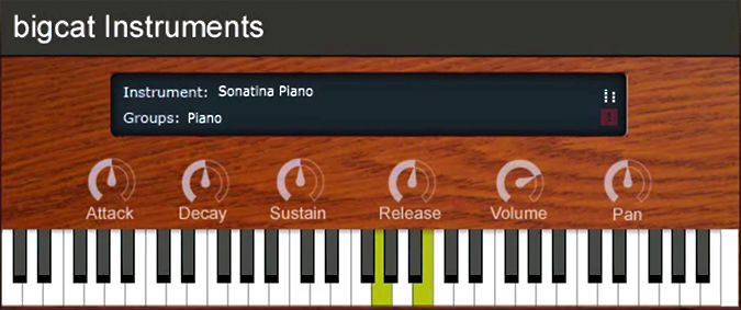 A screenshot of a Sonatina on a piano.