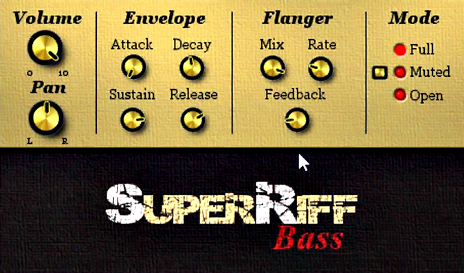 SuperRiff Bass plugin screenshot