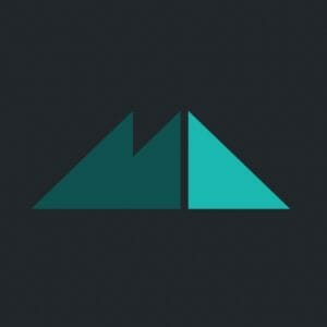 A green and blue mountain logo on a black background with Mode Audio branding.