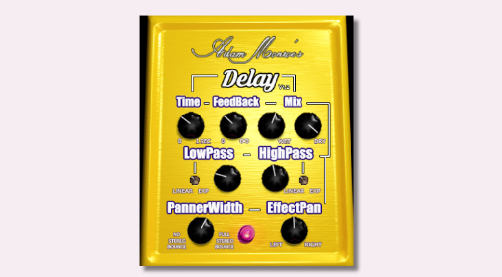 Adam Monroe’s Delay GUI free delay VST Plugin