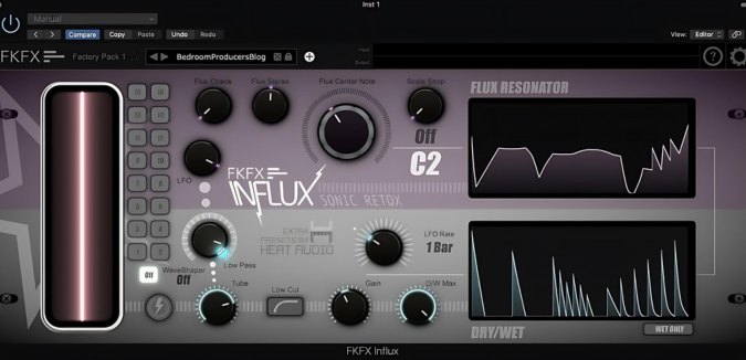 FKFX Influx plugin interface screenshot