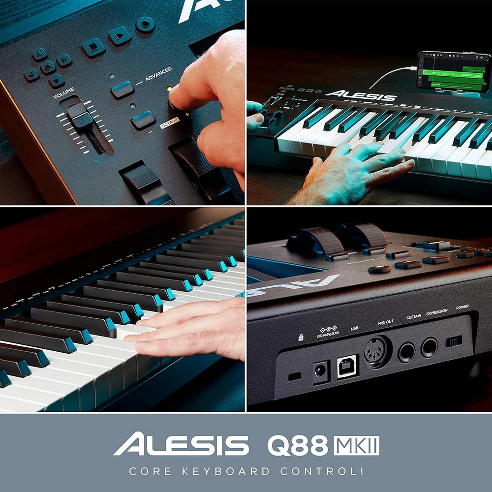 Featured image for “Alesis Q88 MKII – 88 Key USB MIDI Keyboard Controller Review”