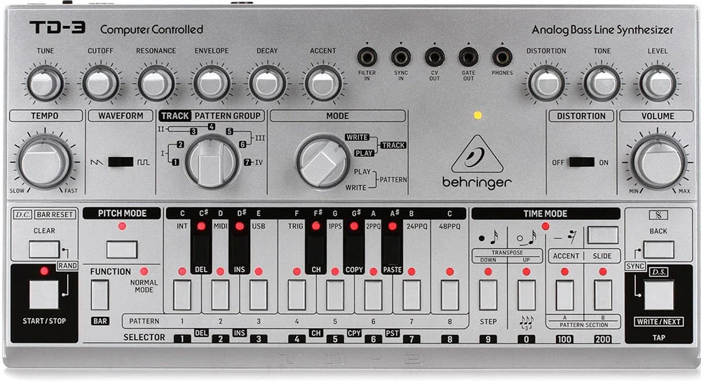 Featured image for “Behringer TD-3-SR Analog Bass Line Synthesizer Review”