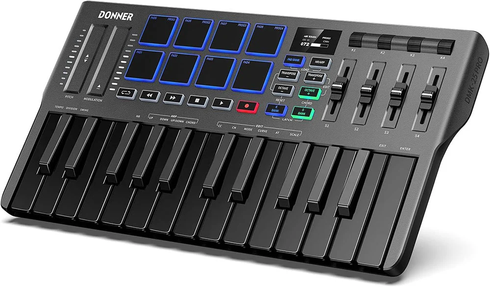 Featured image for “Donner DMK25 Pro MIDI Keyboard Controller Review”