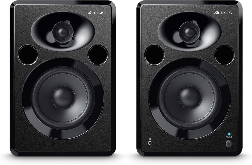 Alesis Elevate 5 MKII | Powered Desktop Studio Speakers for Home Studios/Video-Editing/Gaming and Mobile Devices, Black