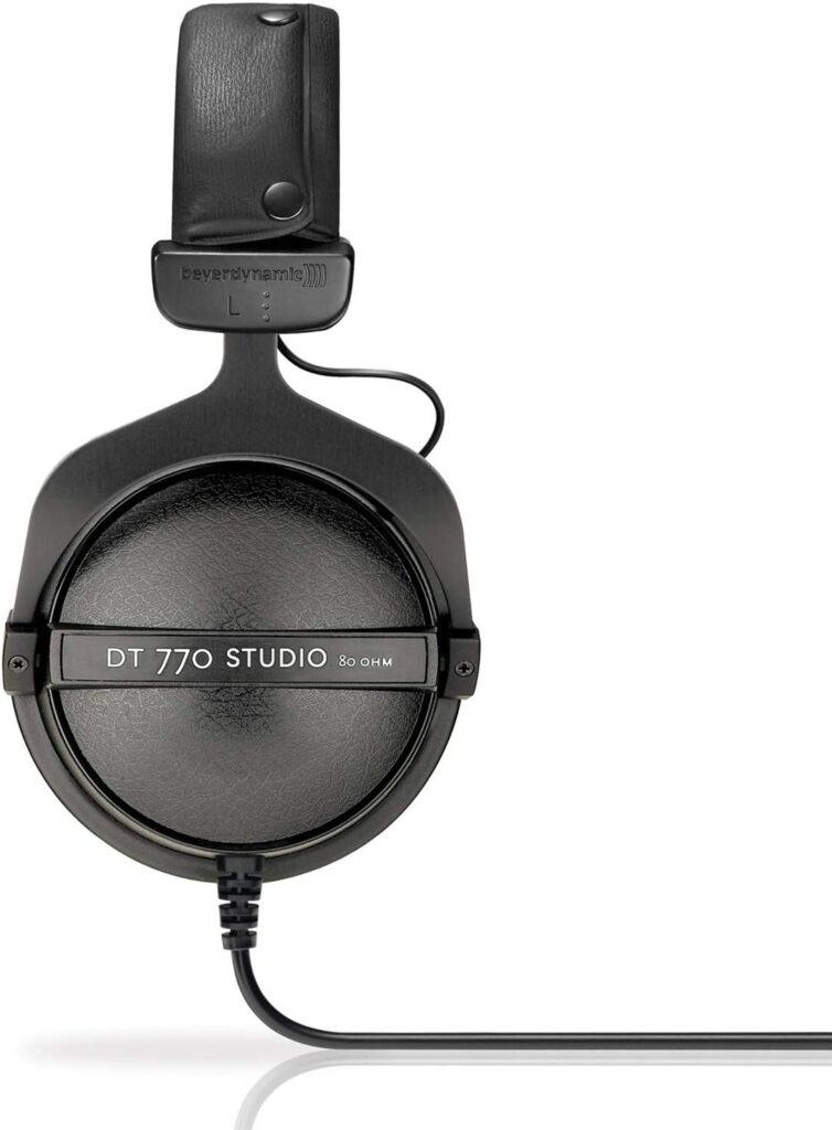 beyerdynamic DT 770 Pro Studio Headphones - Over-Ear, Closed-Back, Professional Design for Recording and Monitoring (80 Ohm, Grey)