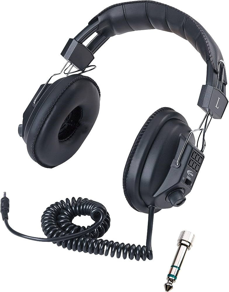 Califone 3068AV Stereo/Mono Headphones, 3.5 mm Stereo Plug, Black