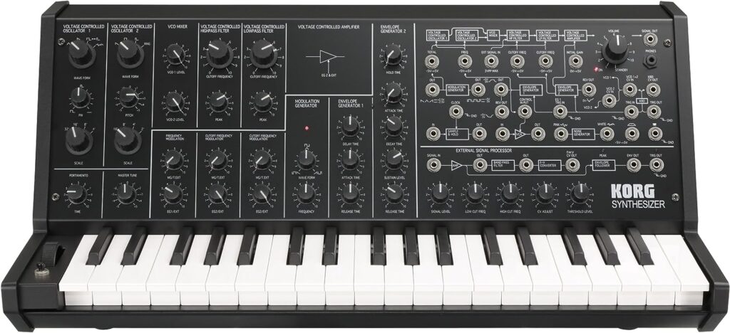 Korg MS20 Mini Semi-Modular Analog Synthesizer (MS20MINI), MultiColored, M