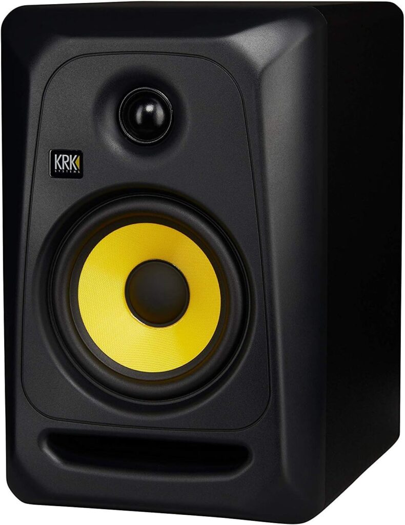 KRK Classic 5 Professional Bi-Amp 5 Powered Studio Monitor (2 Speakers) Pair of XLR Cable + Gravity Phone Holder, Black M