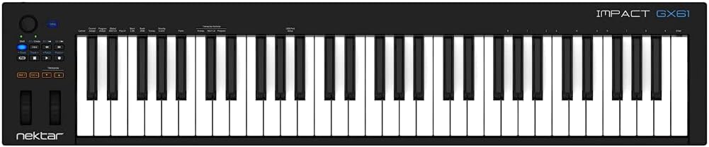 Nektar, 61-Key MIDI Controller, 61 Keys (GX61) Black