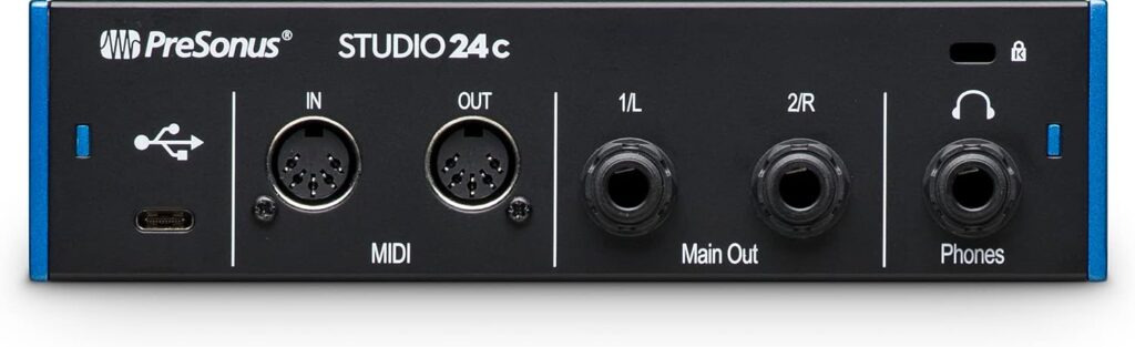 PreSonus Studio 24c 2x2, 192 kHz, USB Audio Interface with Studio One Artist and Ableton Live Lite DAW Recording Software