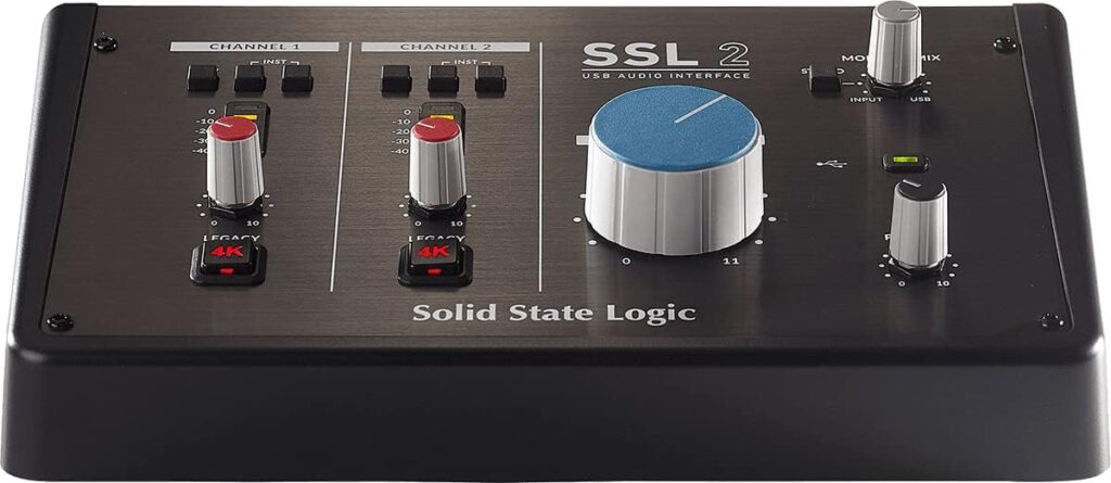 Solid State Logic SSL 2 USB Audio Interface - 24 bit/192 kHz, 2-in 2-out, with SSL Legacy 4K Analogue Enhancement and included SSL Software Production Pack