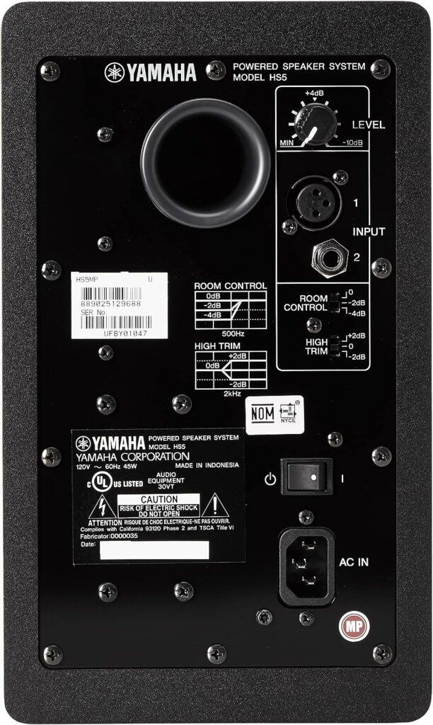 YAMAHA HS5 2-Way 70W Bass Reflex Bi-Amplified Studio Monitor (2-Pack) Bundle (2 Items)