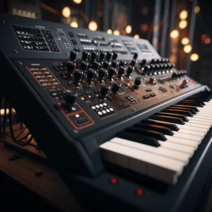analog synth on table- free synth samples and loops