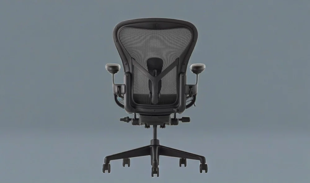 back of herman miller aeron chair.