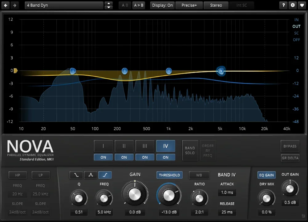 TDR Nova free vocal eq vst plugin