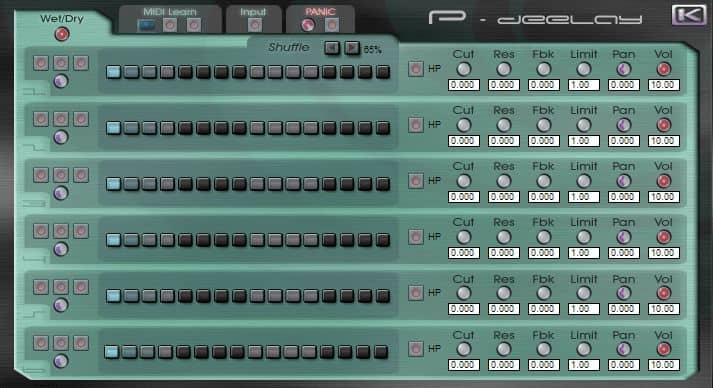 A screen showing a number of buttons on a computer P-Deelay.