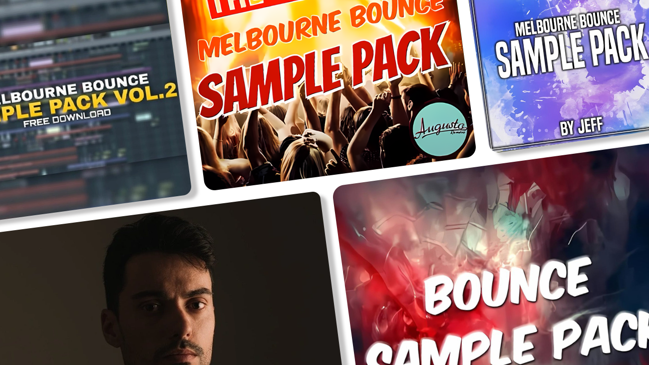 Image displaying multiple artworks featuring free melbourne bounce sample packs.