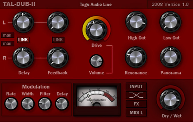 TAL-Dub-2 by Togu Audio Line GUI